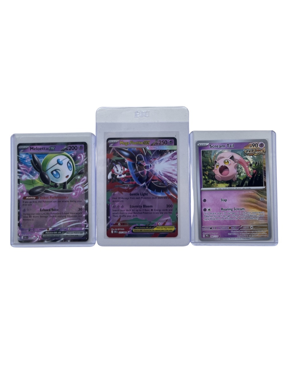 Scream Tail Ancient + Meowstic EX + Mega Floette EX Trio • Pokémon TCG Mint Lot